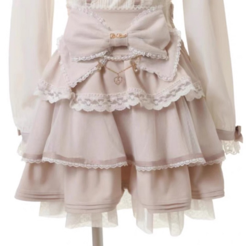 lizlisa 蕾絲疊層地雷系半裙 量產型半裙 大尺碼量產型 大尺碼地雷系 lizlisa半裙