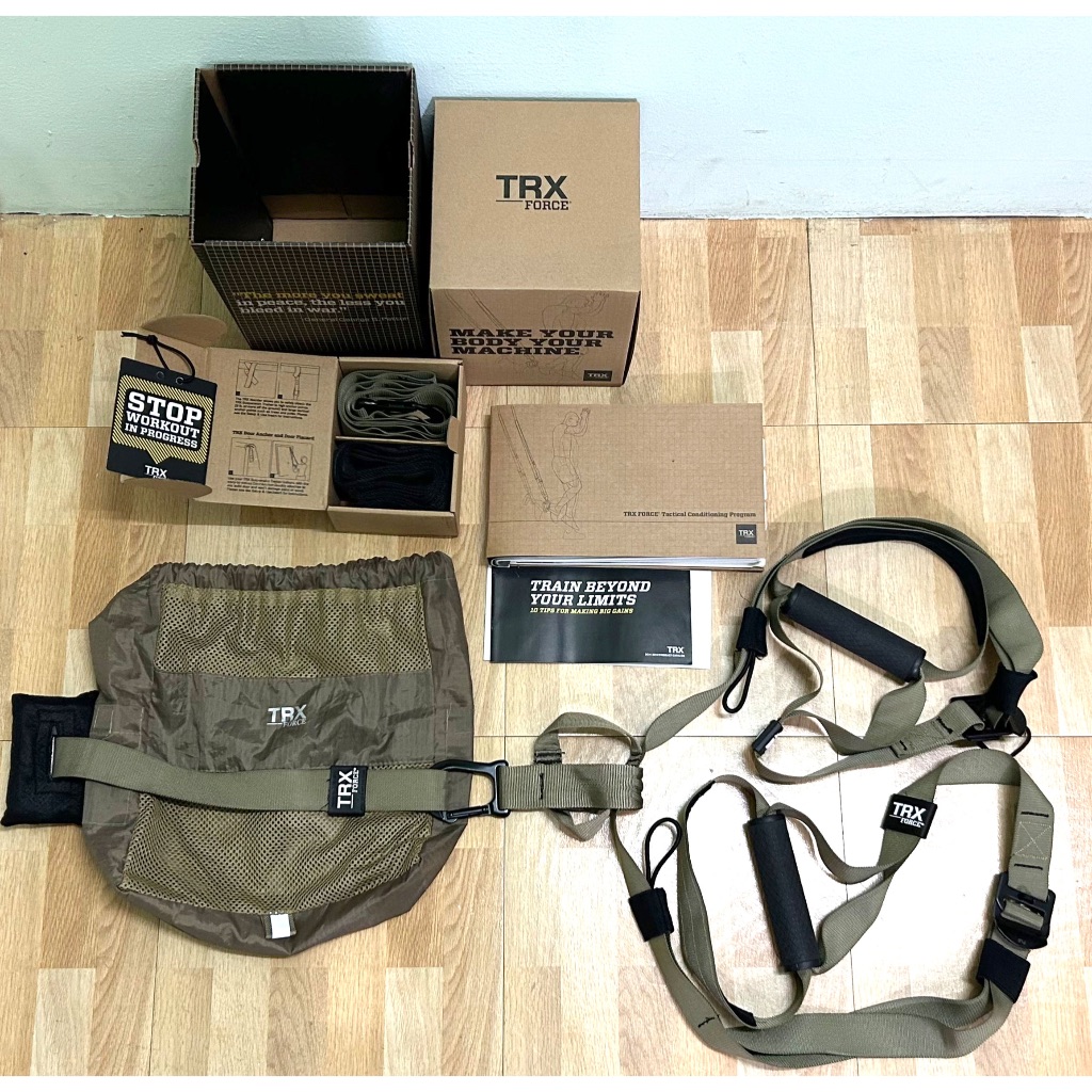 [二手]TRX軍用版,懸掛式訓練帶,懸吊訓練繩懸掛系統阻力繩阻力帶阻力器(完整盒裝)