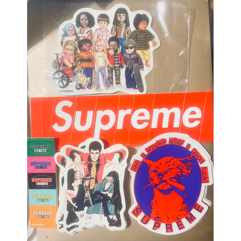 Supreme 正版貼紙SS2023全套魯邦、貓，切割bogo, Supreme彩色貼紙，小孩(sa02)