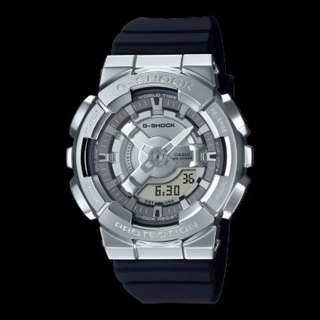 []錶子$行頭[] CASIO 卡西歐 G-SHOCK 時尚金屬外殼 雙顯腕錶 (GM-S110-1A)