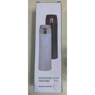 Vacuum cup. 304不鏽鋼真空彈跳保溫杯500ml(2手，全新)