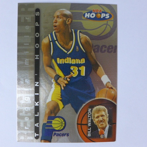 ~Reggie Miller/瑞吉·米勒~大嘴 1997年HOOPS.金屬設計.NBA特殊卡
