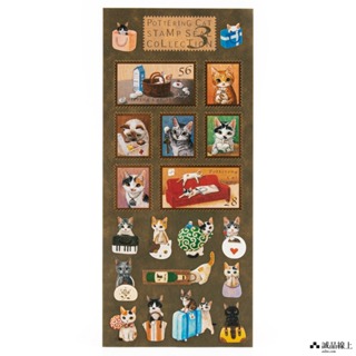 日本 POTTERING CAT 收藏用郵票貼紙/ 包包 eslite誠品