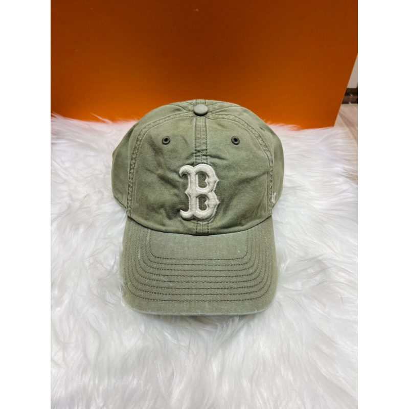 美國MLB 47 Brand 復古刷舊綠 波士頓紅襪 棒球帽/老帽 （大B logo) 閒置新品