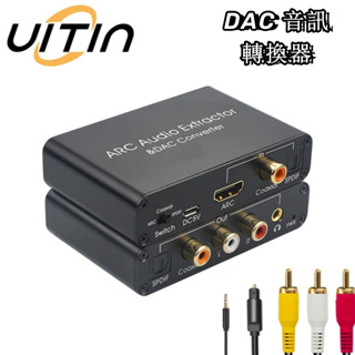 HDMI ARC音頻回傳器 DAC音頻轉換器轉接器 數位光纖同軸音頻數位類比轉換器 3.5 mm L/R 立體聲轉換器