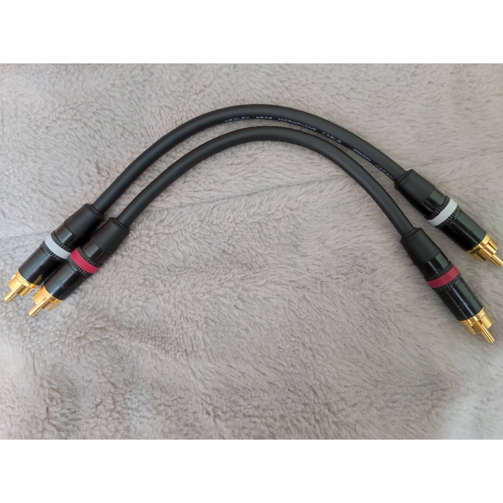 日本Mogami 2549 RCA to RCA訊號線 0.25M (一對兩條)