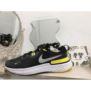 大灌體育👟 Nike 慢跑鞋 React Miler 運動 男鞋 輕量 避震 路跑 健身 黑 黃 CW1777-009