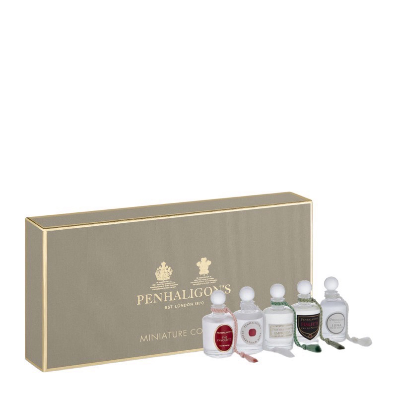 [一週抵台]🇬🇧潘海利根Penhaligon's 香水禮盒組5ml 廣霍之匣+月亮女神+女王的耳語+伊麗莎白玫瑰+黑玫瑰