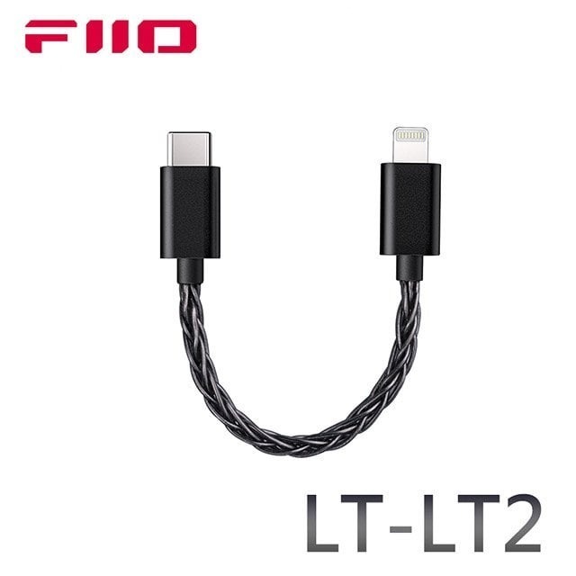 【FiiO LT-LT2 Type-C轉Lightning轉接線】優質隨身解碼/鋁合金接頭/高純度單晶銅鍍銀線材