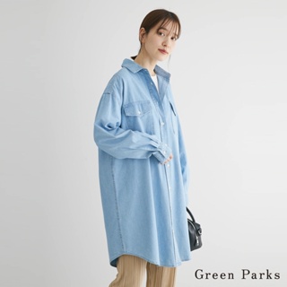 Green Parks 復古風格牛仔襯衫連身裙(6A41L0H0200)