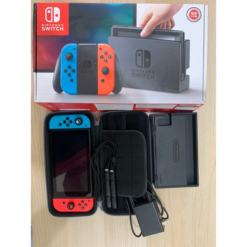 Nintendo switch 紅藍機 （台灣公司貨：盒子上方貼紙證明）