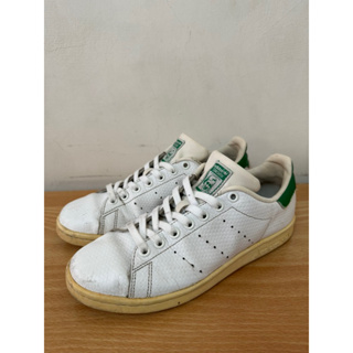 Adidas 愛迪達 Stan smith 史密斯 UK6 24.5cm 白鞋 白綠 軟木塞底 S80029 二手 現貨