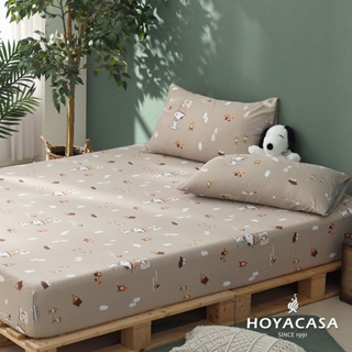 【HOYACASAx史努比聯名系列】- 探險家 吸濕排汗天絲床包枕套三件組(單人/雙人/加大)