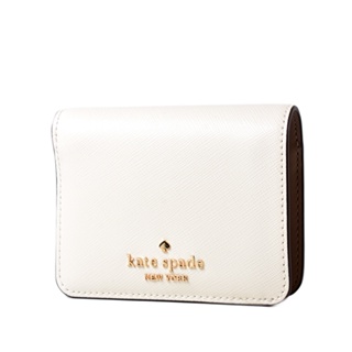 KATE SPADE Madison 防刮對開釦式短夾-米白 【美國正品現貨】