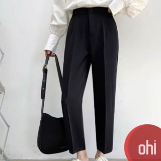 【ohi】韓版九分西裝褲 小直筒西裝 女西裝褲 顯瘦 韓風OL西裝 S-3XL 女9分褲(XGPMK20)