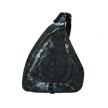 Supreme Stone Island Camo Nylon Shoulder Bag Black 側背