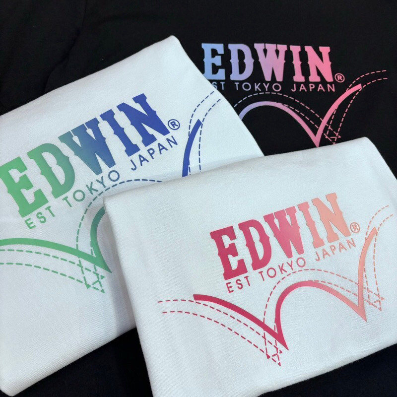 👕EDWIN愛德恩✨24年春夏情侶款漸層logo短袖上衣