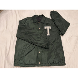 『寬寬二手』TRUSSARDI 教練外套 防風外套 內裡鋪棉 風衣 綠色