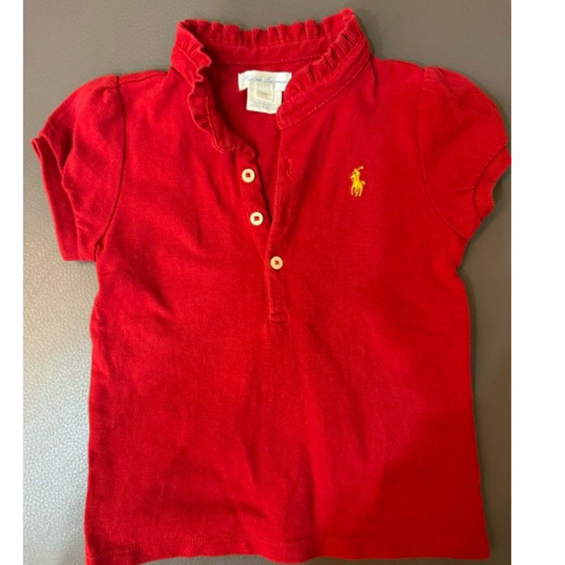 二手* Polo Ralph Lauren 紅色短袖polo衫 24M