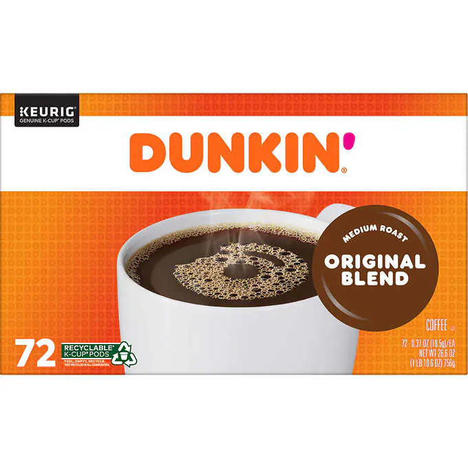 【H2Shop】全新 美國 Dunkin Donuts 甜甜圈 咖啡膠囊 72顆 KEURIG K-CUP 預購