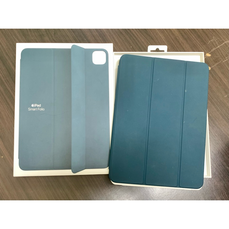 (二手) iPad Pro 11吋 聰穎雙面夾 海藍色 平板殼 iPad殼 三折保護套 保護套 平板皮套@雜西呱