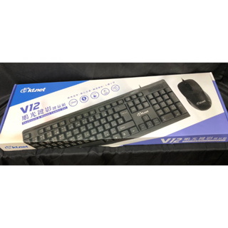 《彩虹小舖》Kt.net V12鵰光鍵影鍵鼠組盤 標準鍵盤+滑鼠 USB鍵盤 有線鍵盤