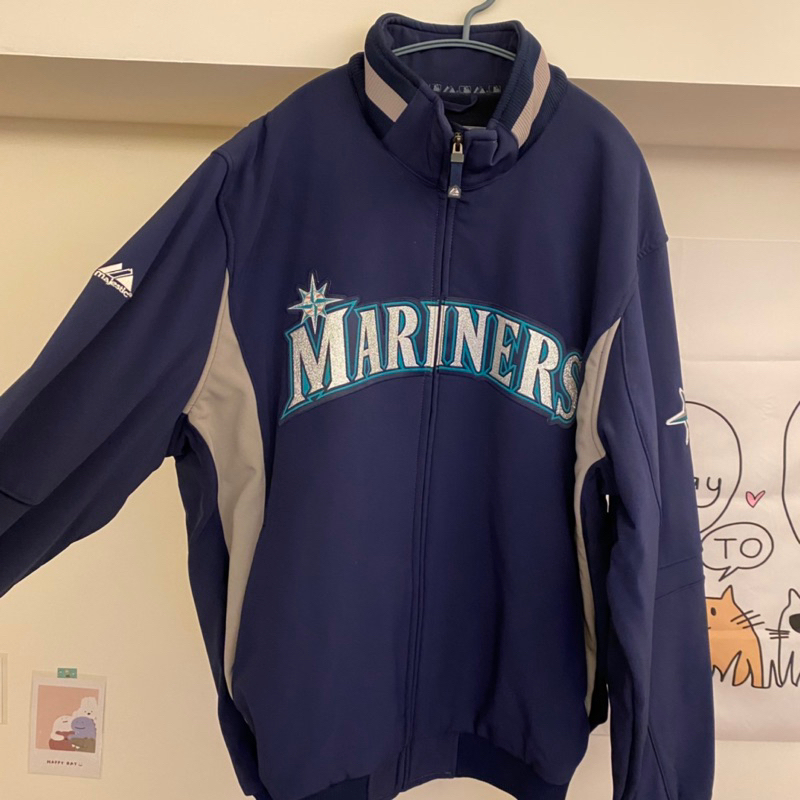 全新MLB深藍色MARINERS 水手隊 外套 尺寸XL