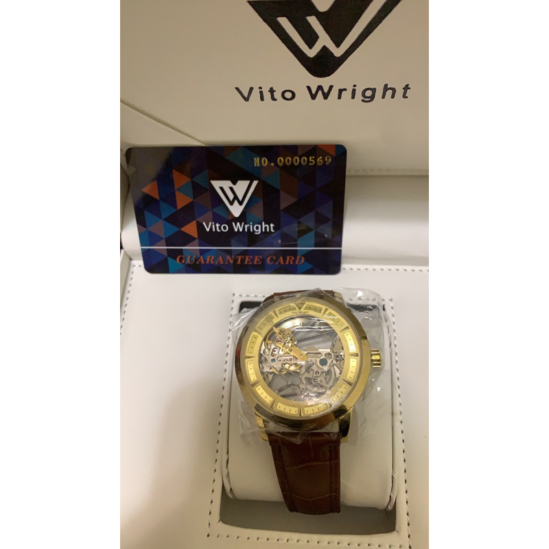 德國 維托萊特 Vito wright 金大錶徑機械錶 皮錶帶