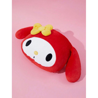 HELLO KITTY AND FRIENDS 紅色美樂蒂 大耳狗 可愛 毛絨靠墊 抱枕 枕頭