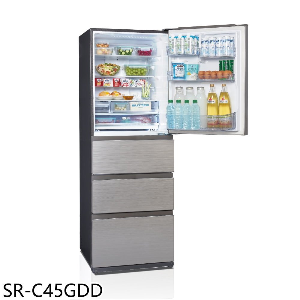 聲寶【SR-C45GDD】450公升四門變頻冰箱(含標準安裝)(7-11商品卡1100元) 歡迎議價