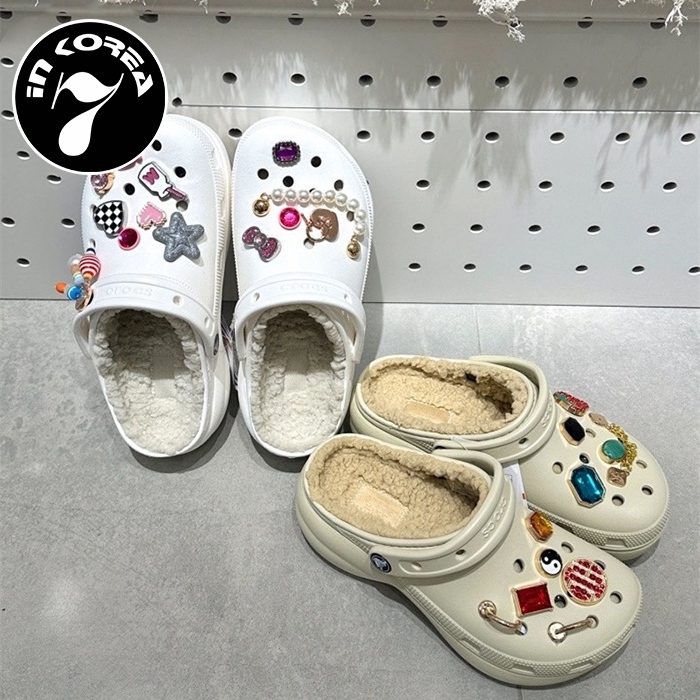 77☑韓國🇰🇷代購 crocs classic platform clogs 保暖加絨暖棉雲朵鞋 增高 厚底 洞洞鞋