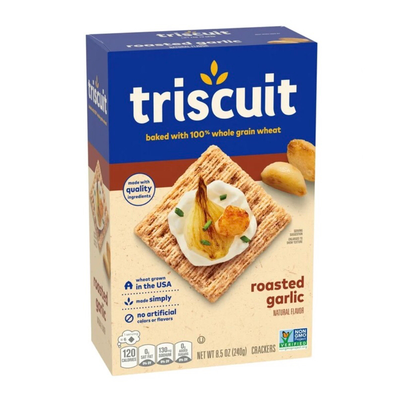 新包裝🇺🇸美國進口100%全麥餅乾Triscuit 蒜香味 240g