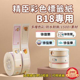 臺灣總代理公司貨 標籤紙 精臣原廠標籤貼紙 NIIMBOT B18/N1專用標籤 卡通 彩色標籤貼紙 防水貼紙 姓名貼紙