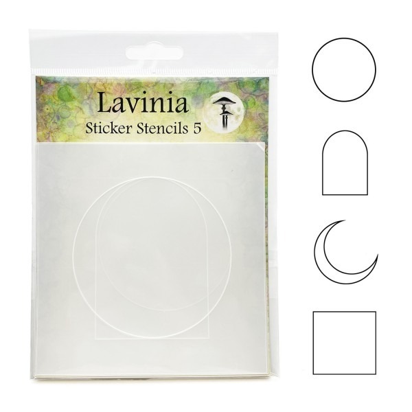 『牧莎記事』Lavinia 型染/遮蔽雙用型版 圓形/拱形/月亮/正方形型版 型染版-英國LV-SS05(BG016)