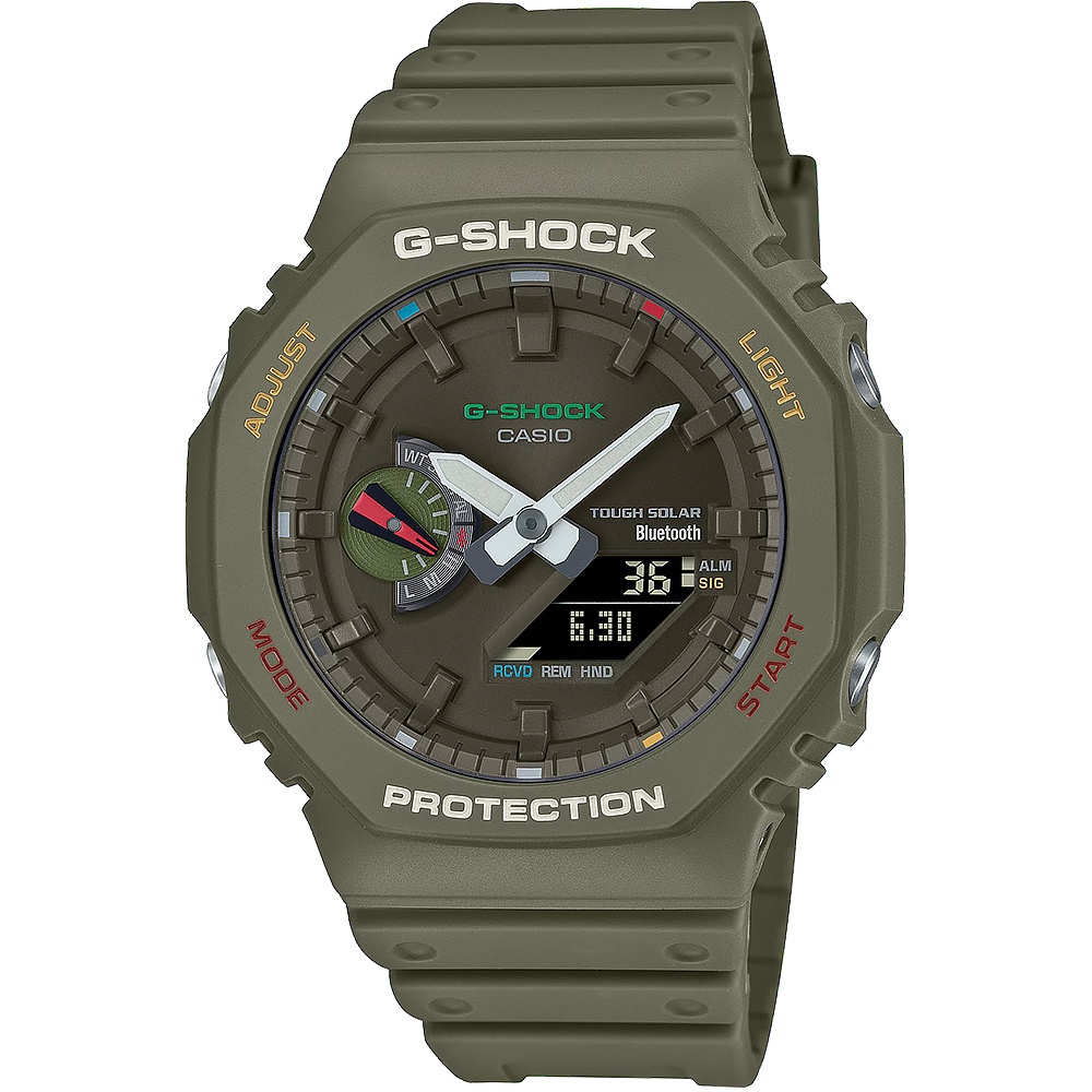 CASIO 卡西歐 G-SHOCK 農家橡樹 藍牙八角太陽能電子錶 手錶 GA-B2100FC-3A