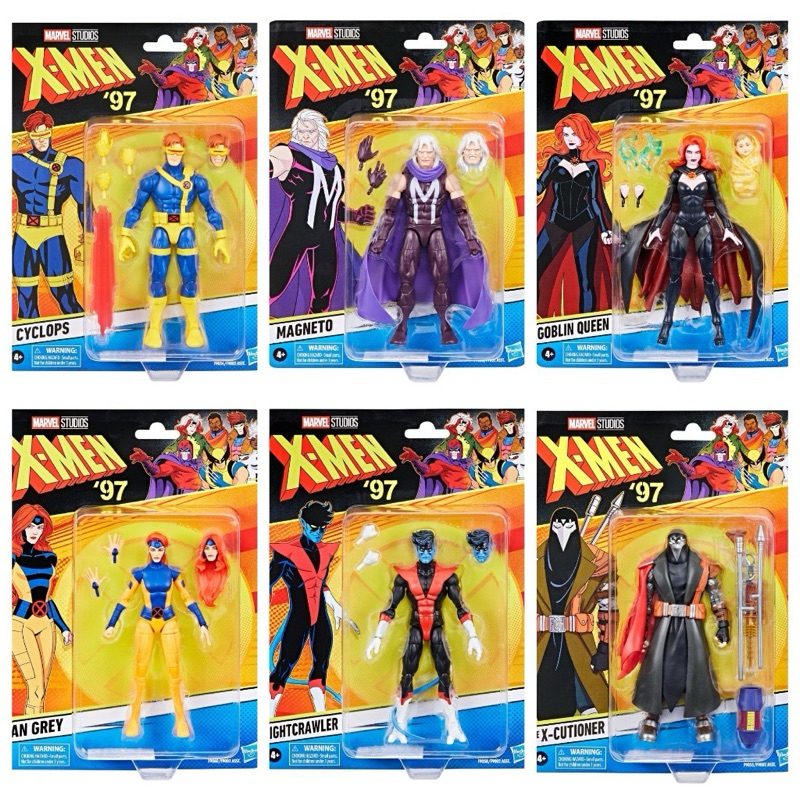 正版 全新 現貨 Marvel Legends X戰警97 獨眼龍 萬磁王 琴葛雷 暴風女 藍魔鬼 X-Men 復古吊卡