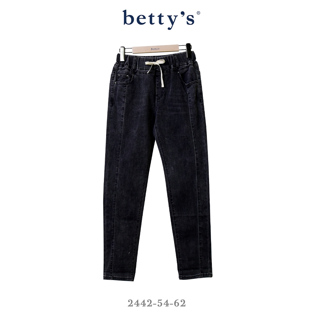 betty’s專櫃款(41)腰間抽繩直筒牛仔褲(牛仔灰)