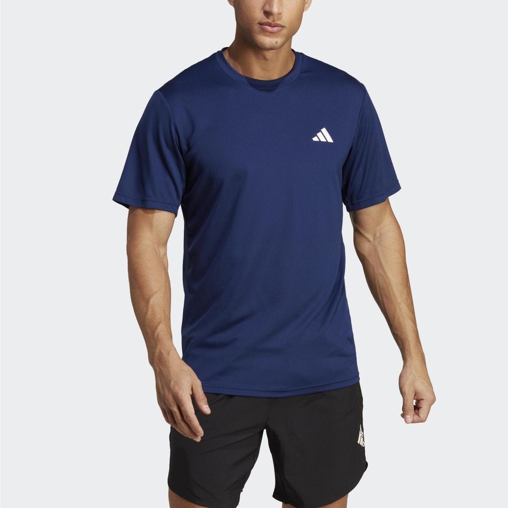 ADIDAS 男 TR-ES BASE T 短袖 上衣 藍-IC7429
