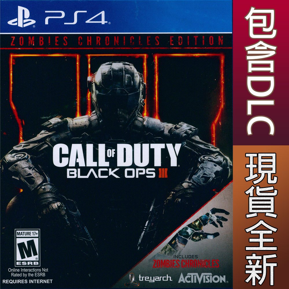 PS4 決勝時刻：黑色行動 3 殭屍編年史 英文美版 CALL OF DUTY Black OPS 3 【一起玩】COD