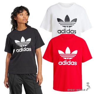 Adidas 短袖上衣 女裝 三葉草 棉 黑/白/紅【運動世界】IR9533/IR9534/IR9536