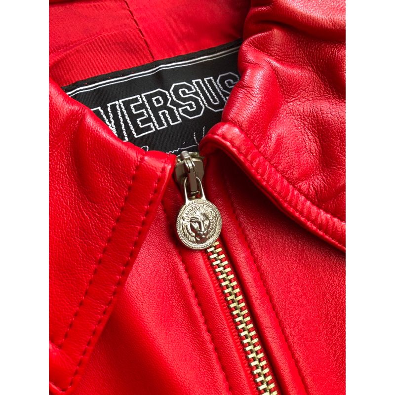 義大利 VERSUS 凡賽斯皮衣/Versace/品項佳