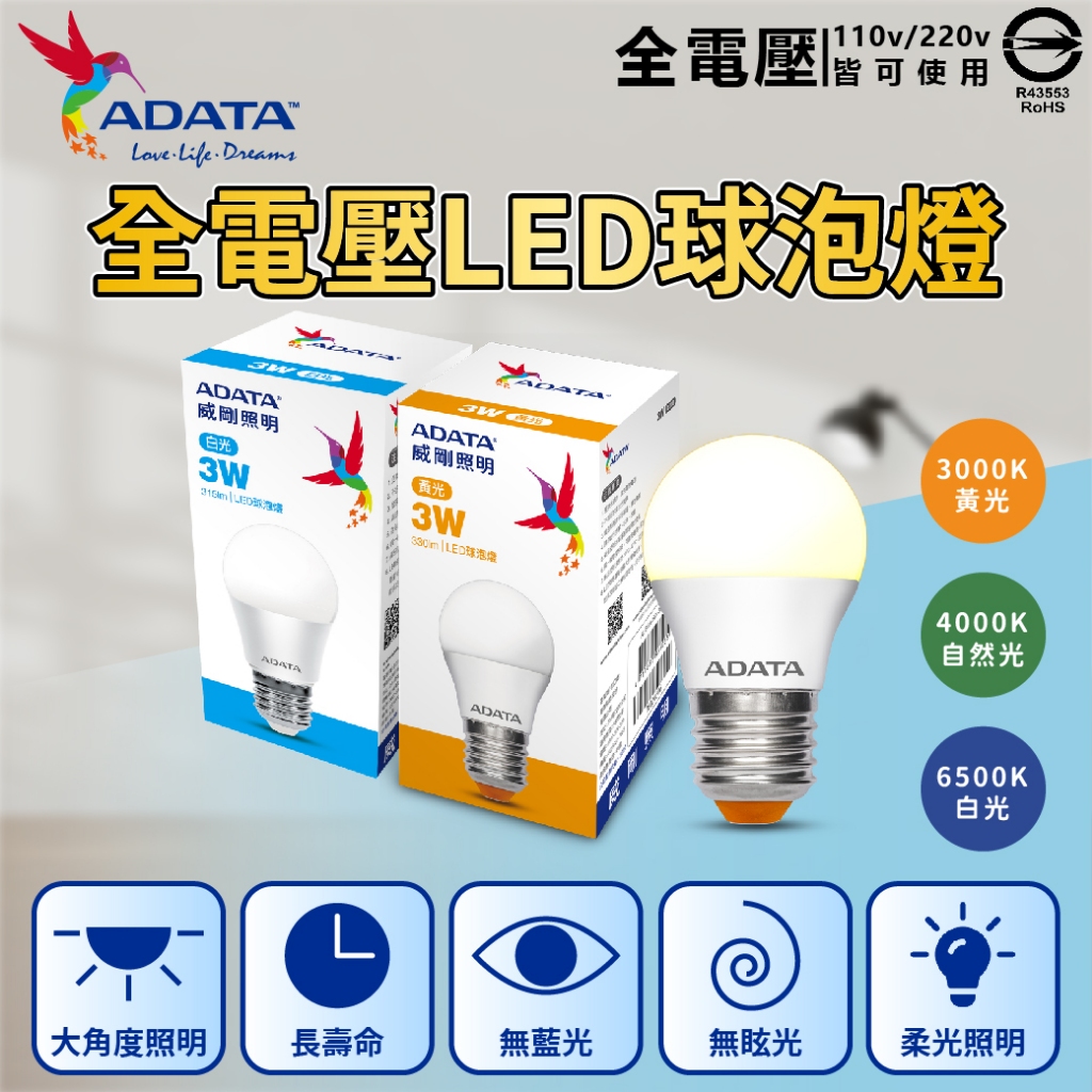 [喜萬年]含稅 ADATA威剛照明 LED 14W 白光 E27 全電壓 球泡燈_AD520021