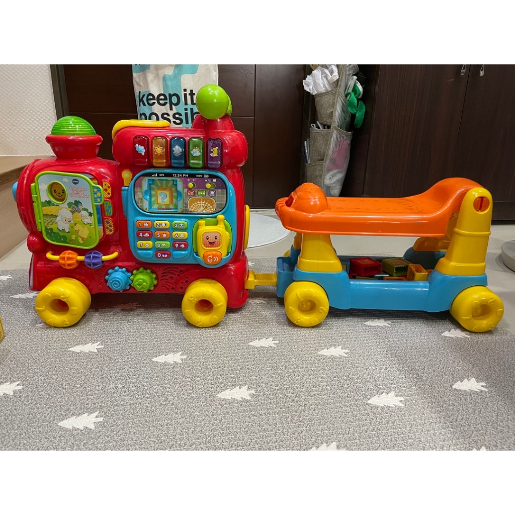 [ 二手 ] Vtech 歡樂積木學習車/火車 ~ 英文學習好幫手 (好市多Costco購入 / 台北市中山區自取)