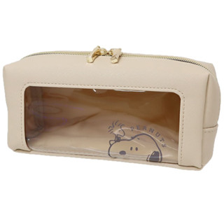 Kamio Snoopy 皮質窗型PVC透明筆袋 史努比 大臉