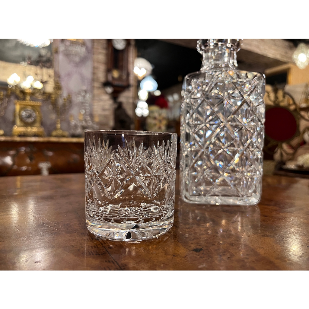#19世紀 法國古董手工切割水晶烈酒杯『不包含酒瓶』#624008