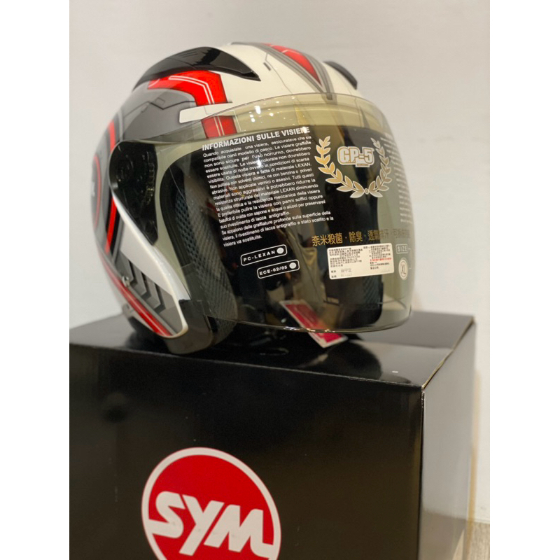 SYM 三陽 原廠安全帽3/4安全帽3/4罩GP5 全新未使用 附公司原廠盒子、收納袋