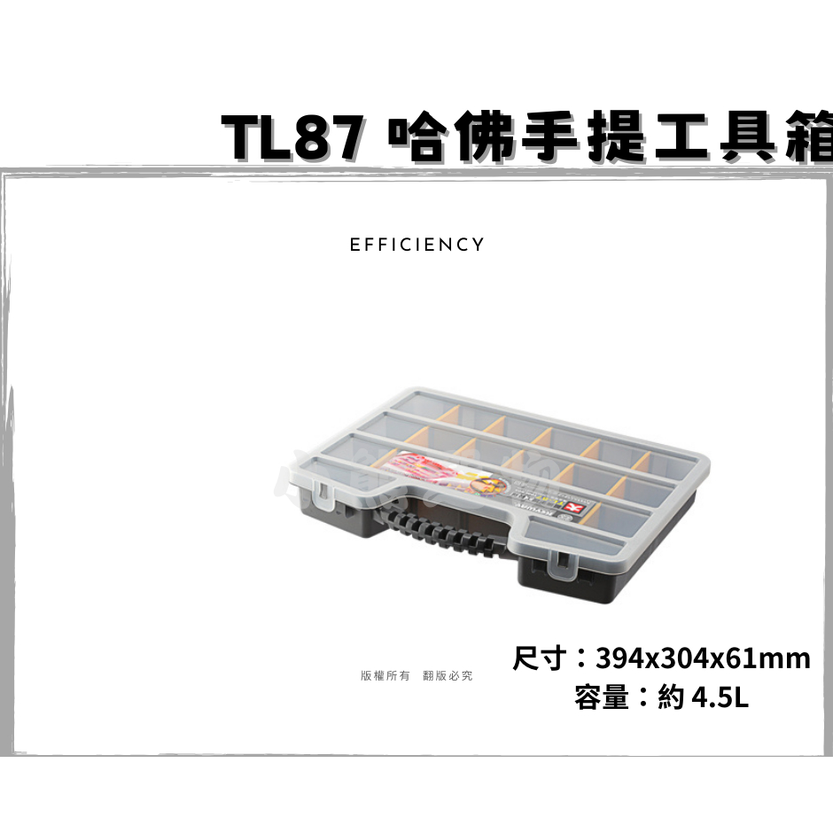 聯府 KEYWAY TL87 哈佛手提工具箱(大) 零件箱 小物收納盒 /台灣製