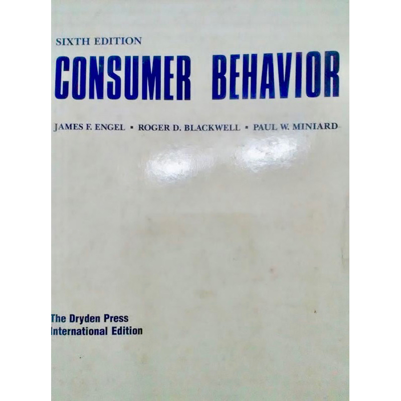 《Consumer behavior》ISBN:0030288827