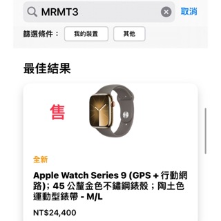 【216永恆】Apple Watch Series 9 GPS + Cellular 45mm 金色不鏽鋼錶殼台灣公司貨