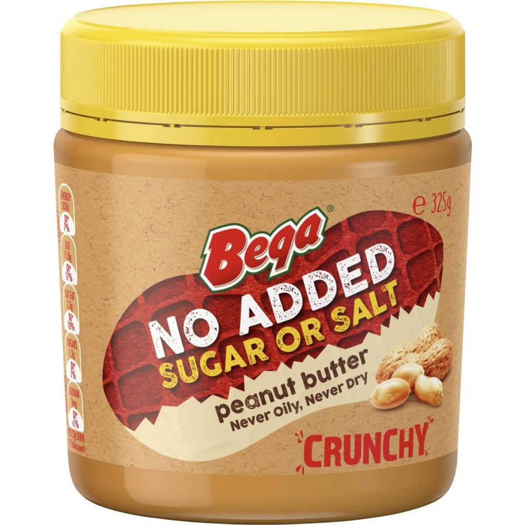 Bega 花生醬 無添加糖或鹽 鬆脆Bega Peanut Butter No Added Sugar